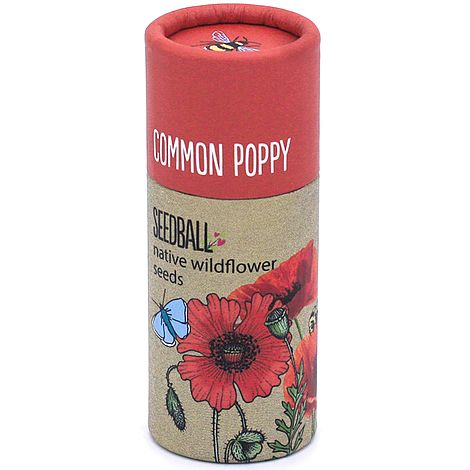 Wildflower Seedball Tube Poppy Mix